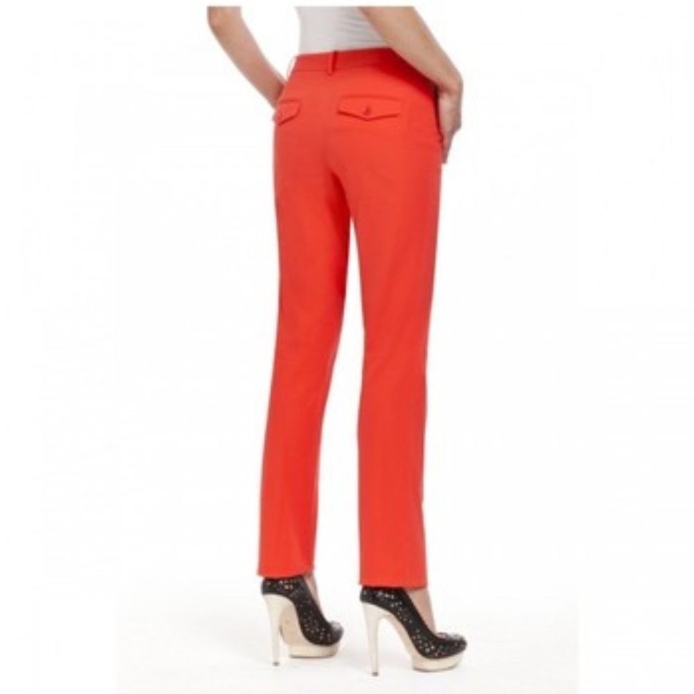 BCBGMaxAzria Monica Festival Ready Orange Straight Leg Pants - Picture 2 of 11
